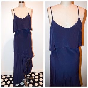 Intermix Asymmetric Blue Dress